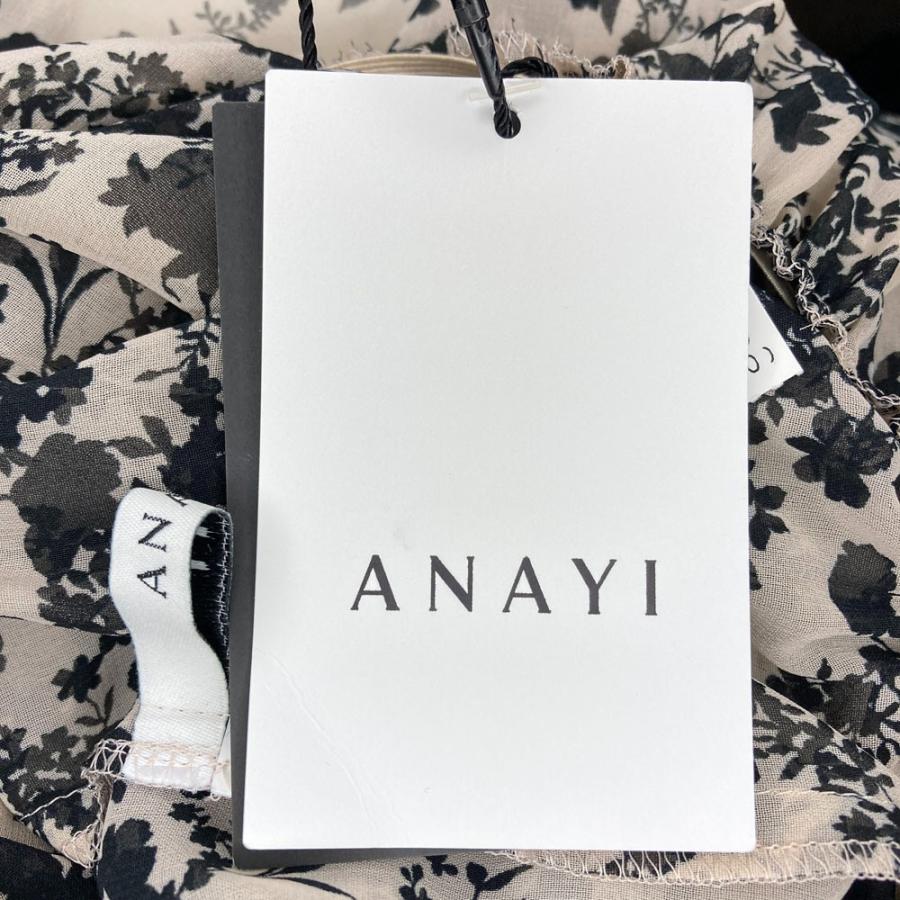 ANAYI（アナイ） 未使用 モノトーンシルエットプリントワンピース