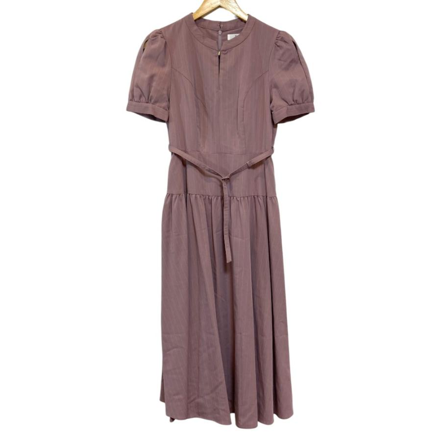 ワンピース Herlipto Pin-Stripe Belted Flared Dress 新品同様 25AW Herlipto ハーリップトゥ Pin-Stripe Belted Flared