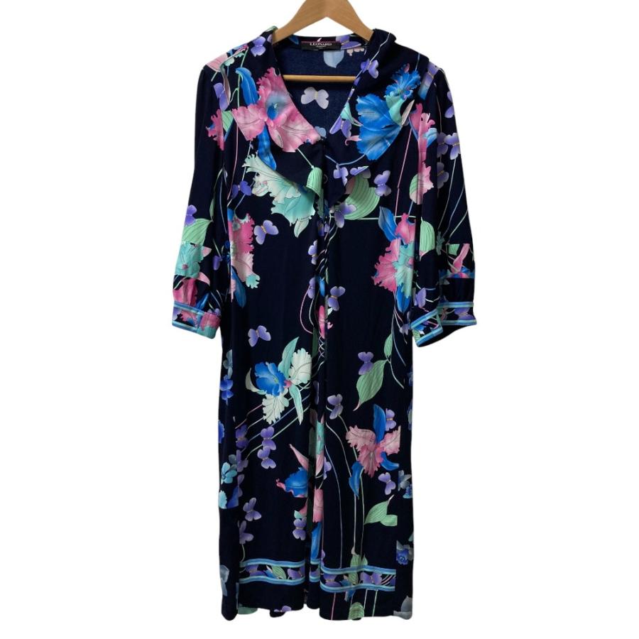 paakopod❣️レオナール　カンカン　シルク混 ロングワンピース スカーフ柄 ロングワンピース（08-06OI06-204）｜アルチザン（ARTISAN