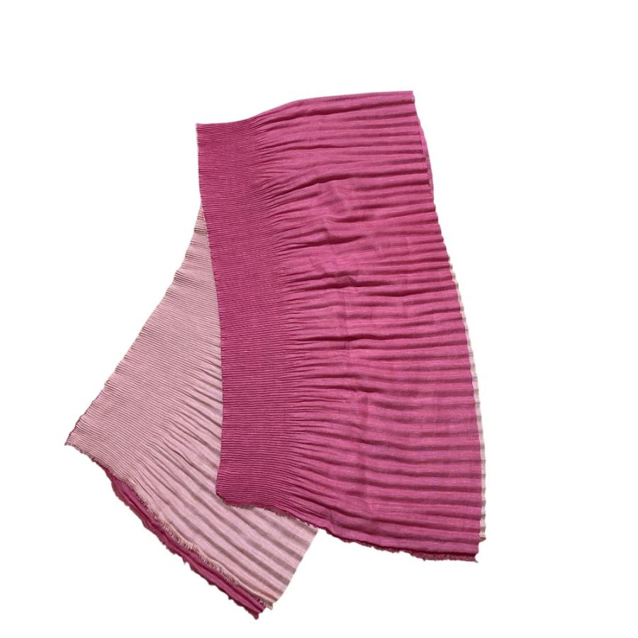 ISSEY MIYAKE（イッセイミヤケ） 良品 プリーツ バイカラー ストール