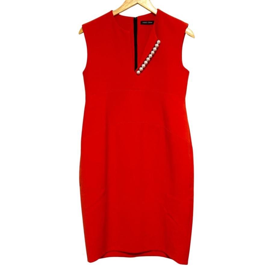 YOKO CHAN（ヨーコチャン） 美品 パールスリット ノースリーブドレス
