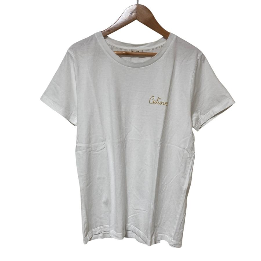 CELINE（セリーヌ） 美品 ロゴ チェーン刺繍 半袖 Tシャツ カットソー