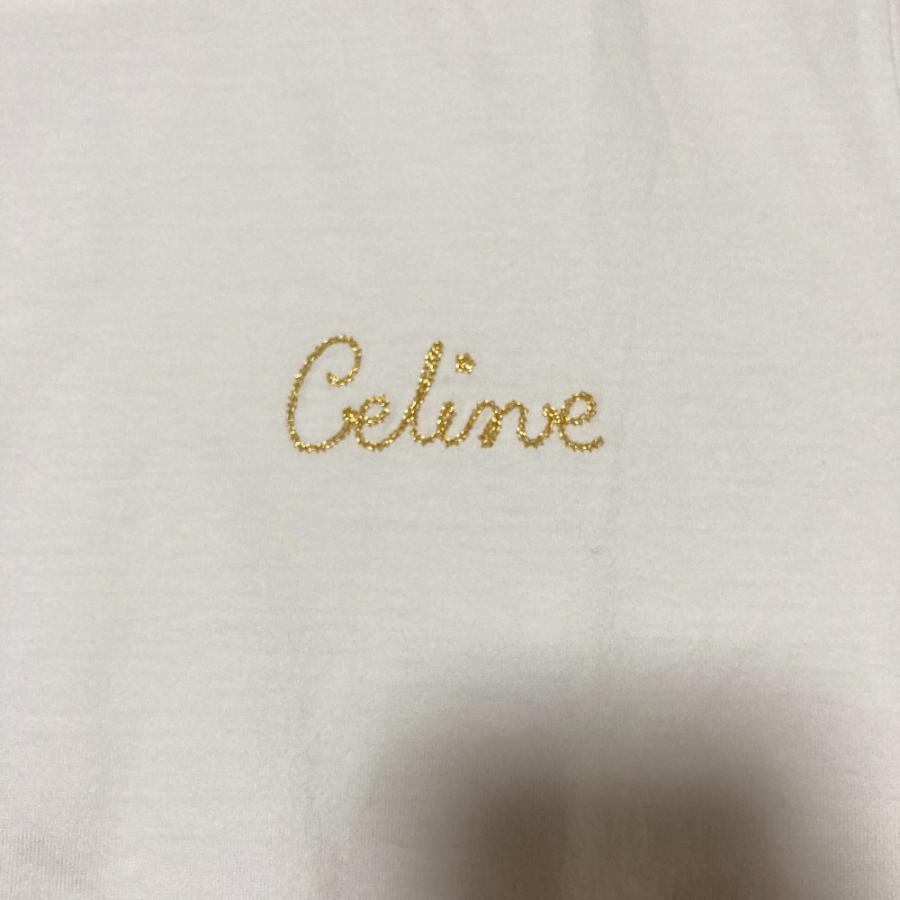 CELINE（セリーヌ） 美品 ロゴ チェーン刺繍 半袖 Tシャツ カットソー