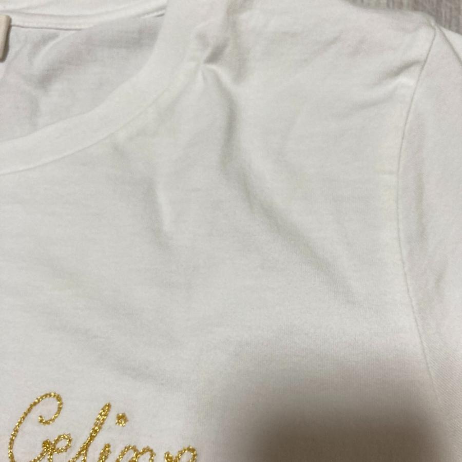 CELINE（セリーヌ） 美品 ロゴ チェーン刺繍 半袖 Tシャツ カットソー