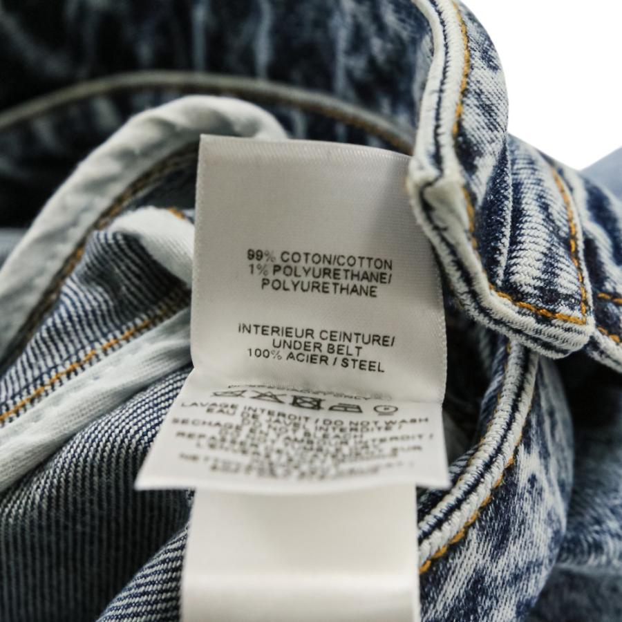 美品 ALAIA アライア ショート丈 スパイラル デニムジャケット AA9V1093T535A 34 ブルー レディース 古着 中古の画像