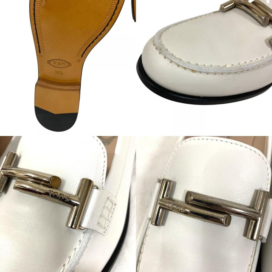 未使用 TOD'S トッズ ダブルT レザー ローファー サイズ38.5 約25.5cm