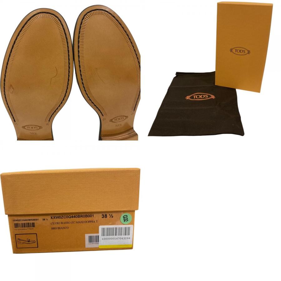 未使用 TOD'S トッズ ダブルT レザー ローファー サイズ38.5 約25.5cm