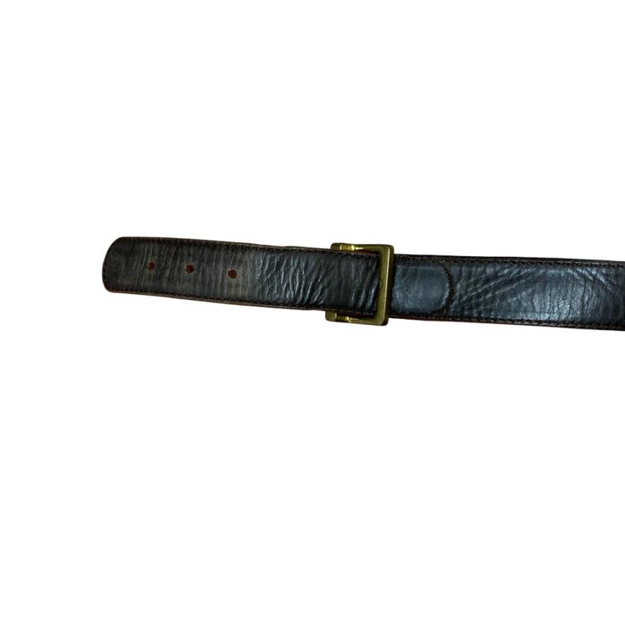 LOEWE（ロエベ） 良品 ダブルメタル バックル レザーベルト 80/32