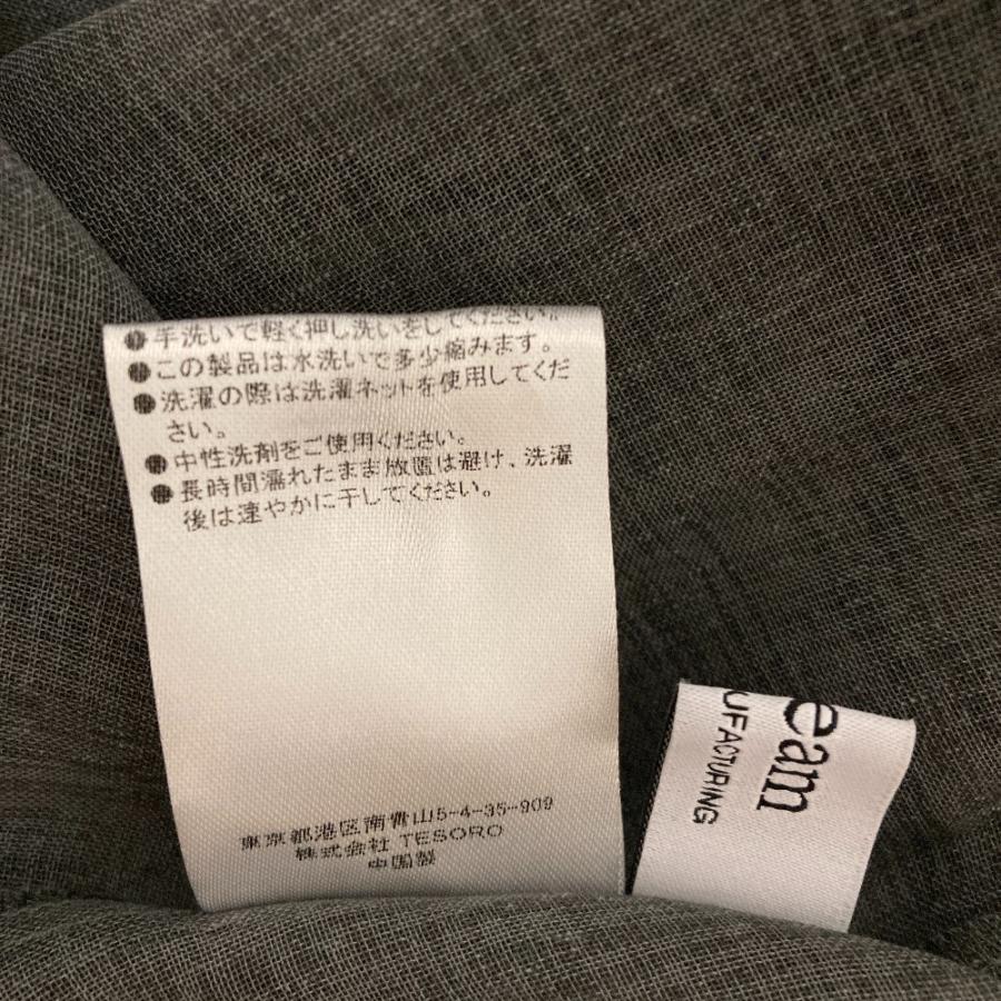美品 regleam リグリーム リボンシアーブラウス F グレー レディース 