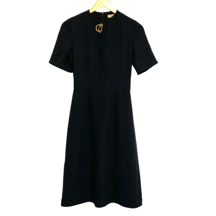 BURBERRY（バーバリー） 美品 シルク×ウール ショートスリーブ フレア