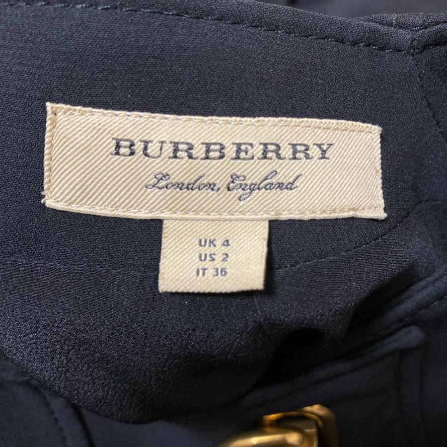 BURBERRY（バーバリー） 美品 シルク×ウール ショートスリーブ フレア