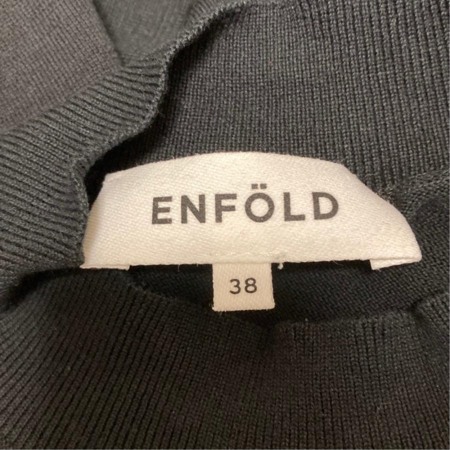 ENFOLD（エンフォルド） 美品 ソフトCOアシンメトリー ニット