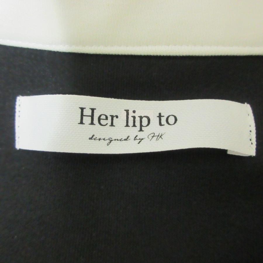 美品 Her lip to ハーリップトゥ Polo Pleated Mini Dress 長袖 膝丈