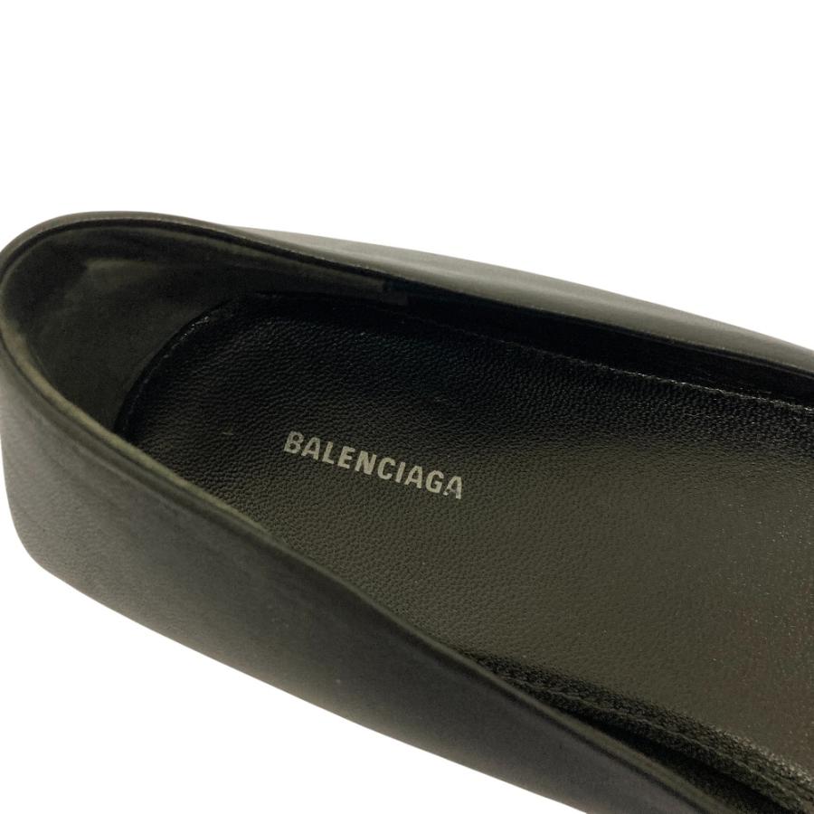 ★新品★【バレンシア】パンプス　36 ・23cm ブラック BALENCIAGA（バレンシアガ） スクエアナイフBB フラットパンプス