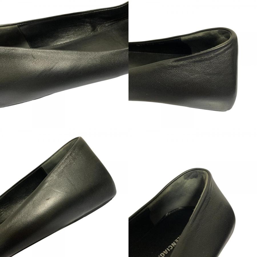 ★新品★【バレンシア】パンプス　36 ・23cm ブラック BALENCIAGA（バレンシアガ） スクエアナイフBB フラットパンプス