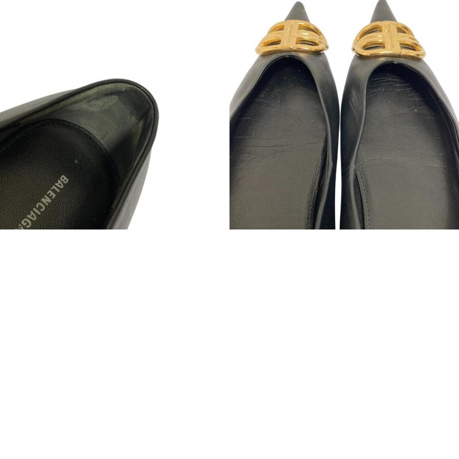 ★新品★【バレンシア】パンプス　36 ・23cm ブラック BALENCIAGA（バレンシアガ） スクエアナイフBB フラットパンプス