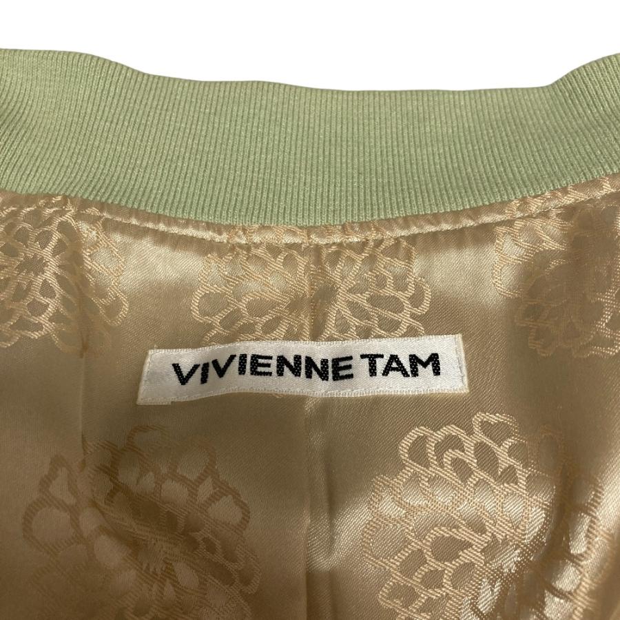 VIVIENNE TAM（ヴィヴィアンタム） 牡丹 菊 刺繍 サテン スカジャン