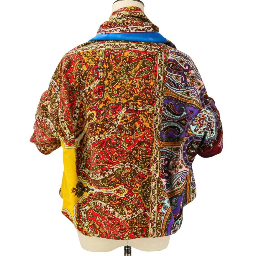 良品 COMME des GARCONS コムデギャルソン ペイズリー柄 クロップドブラウス AD1999 GJ-040630 マルチカラー レディース 古着 中古 USED COMME des GARCONS（コムデギャルソン） 良品 ペイズリー柄 クロップド