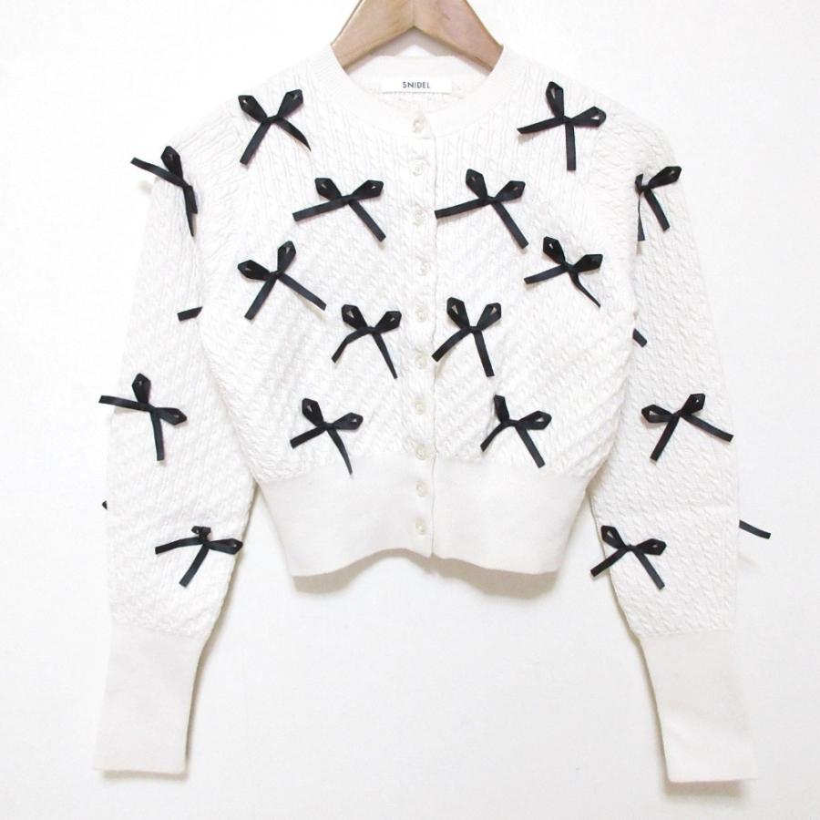 SNIDEL（スナイデル） 良品 24SS SNIDEL リボンモチーフ カーディガン