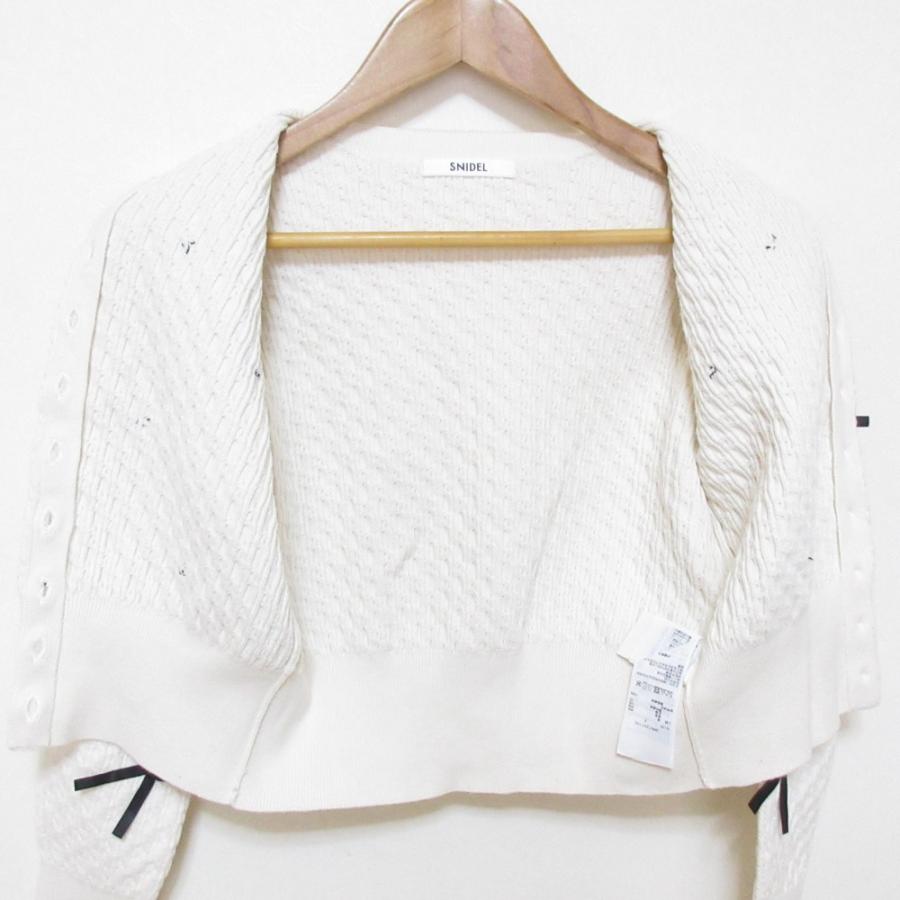 SNIDEL（スナイデル） 良品 24SS SNIDEL リボンモチーフ カーディガン
