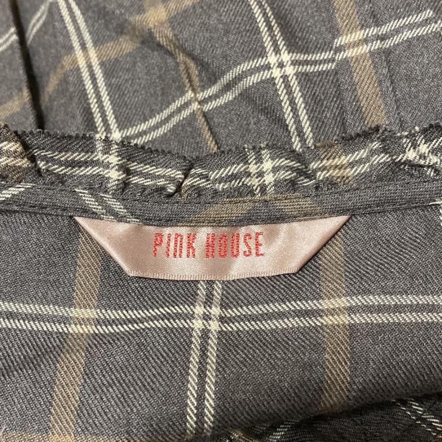 PINK HOUSE（ピンクハウス） 美品 シャギー起毛タータンチェックミディ