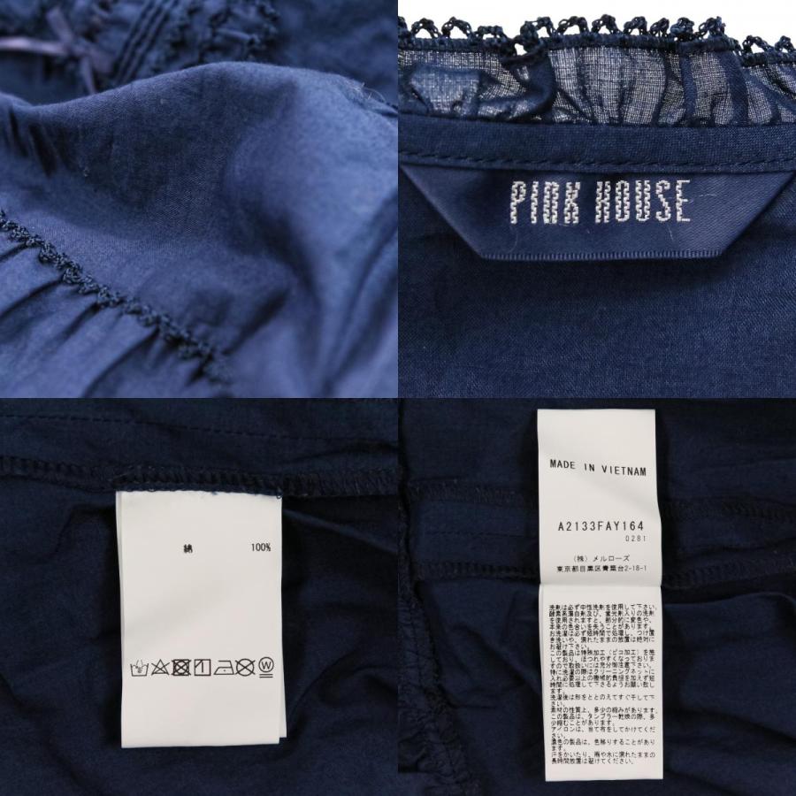 PINK HOUSE（ピンクハウス） 美品 リボン フリル ローンノースリーブ