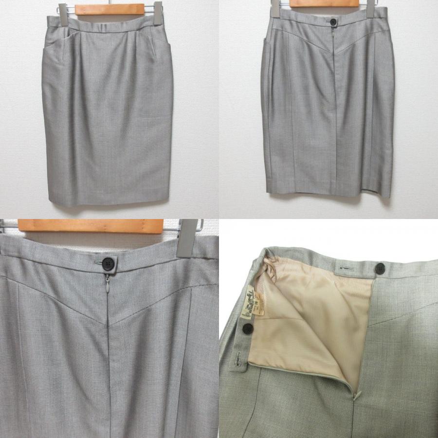 HERMES（エルメス） 良品 ヴィンテージ シルク ジャケット スカート 