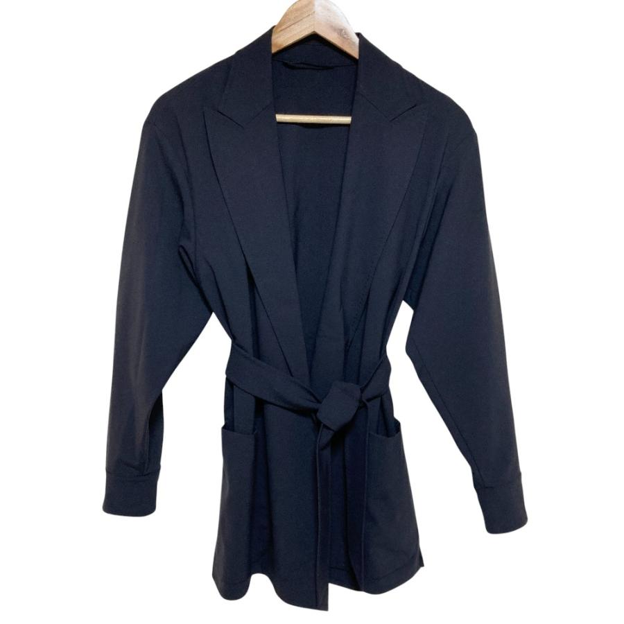美品 Max Maraジャケット ブルゾン 濃紺 S Max Mara（マックスマーラ） 美品 ベルテッドコート ジャケット 36