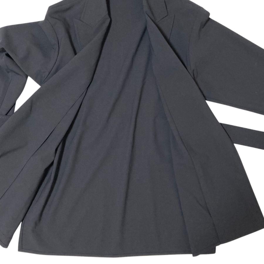 美品 Max Mara マックスマーラ ベルテッドコート ジャケット 36 ネイビー  レディース 古着 中古 USED Max Mara（マックスマーラ） 美品 ベルテッドコート ジャケット 36
