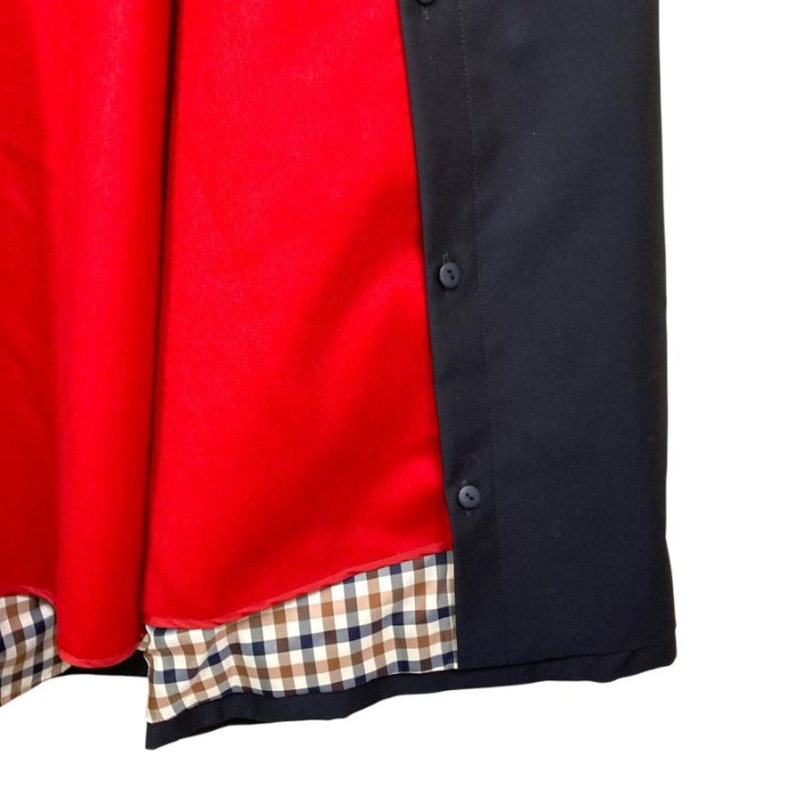美品　アクアスキュータム　トレンチコート　ネイビー　ライナー　赤　ギャバジン Aquascutum（アクアスキュータム） 美品 ライナー付き トレンチコート