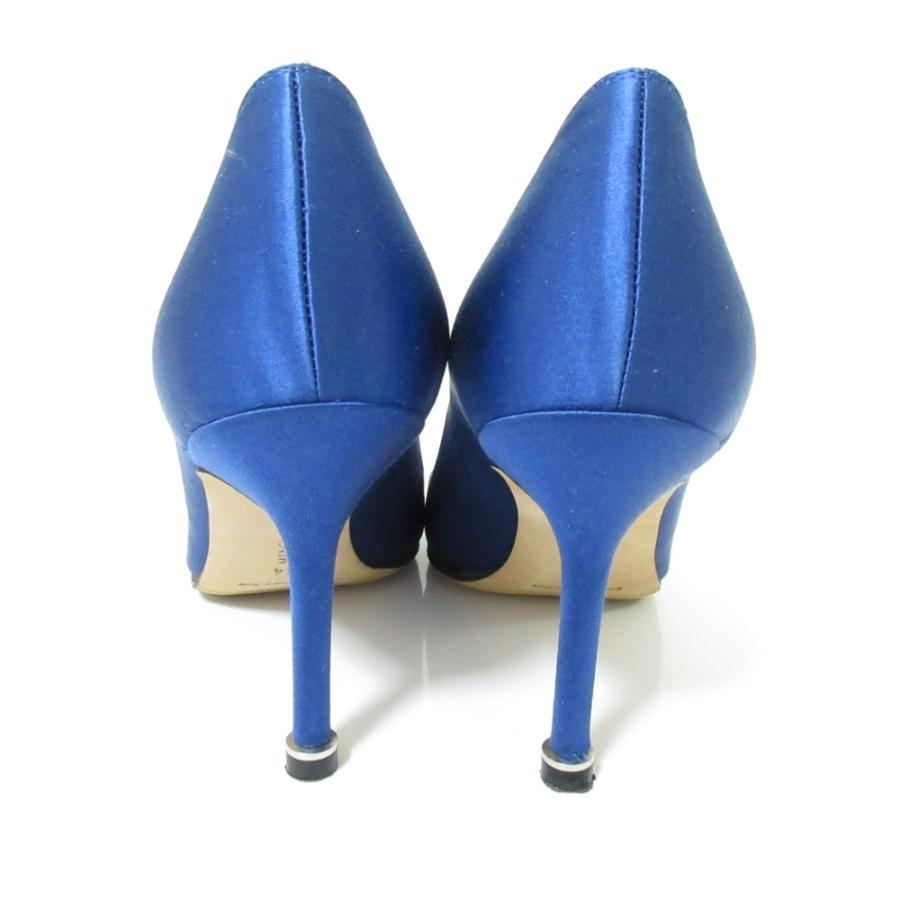 MANOLO BLAHNIK（マノロブラニク） 美品 ハンギシ サテン スクエア 
