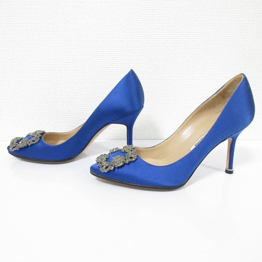 MANOLO BLAHNIK マノロブラニク ハンギシ サテン 34 【公式通販】