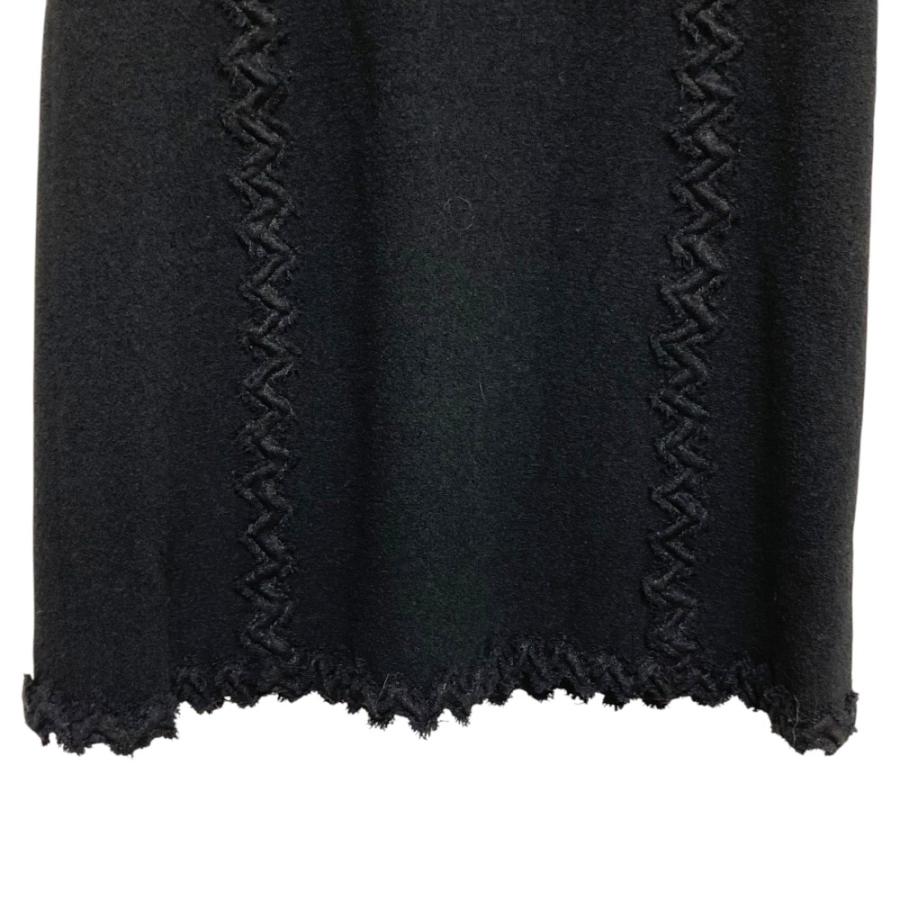 美品 CHANEL シャネル 07A ココマーク ツイード ノースリーブ ワンピース P31338 サイズ38 ブラック レディース 古着 中古の画像