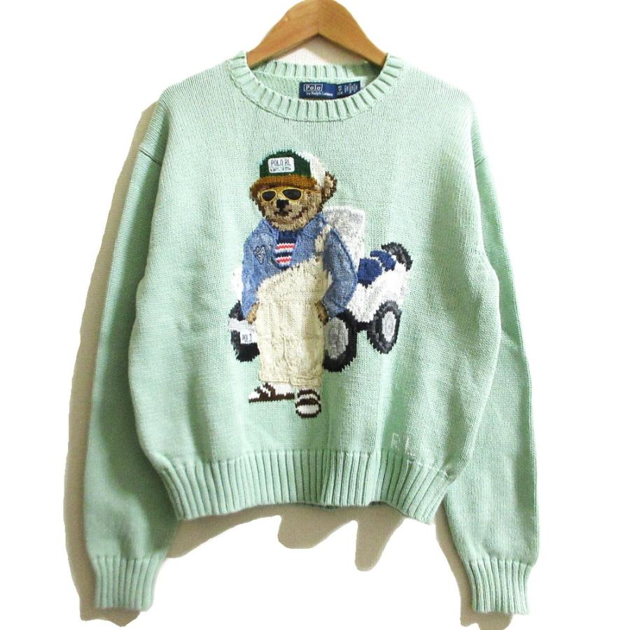 【ポロバイラルフローレン】ポロベア ニット セーター 長袖 XXL ブルー ポロバイラルフローレン】ポロベア ニット セーター 長袖 XXL ブルー