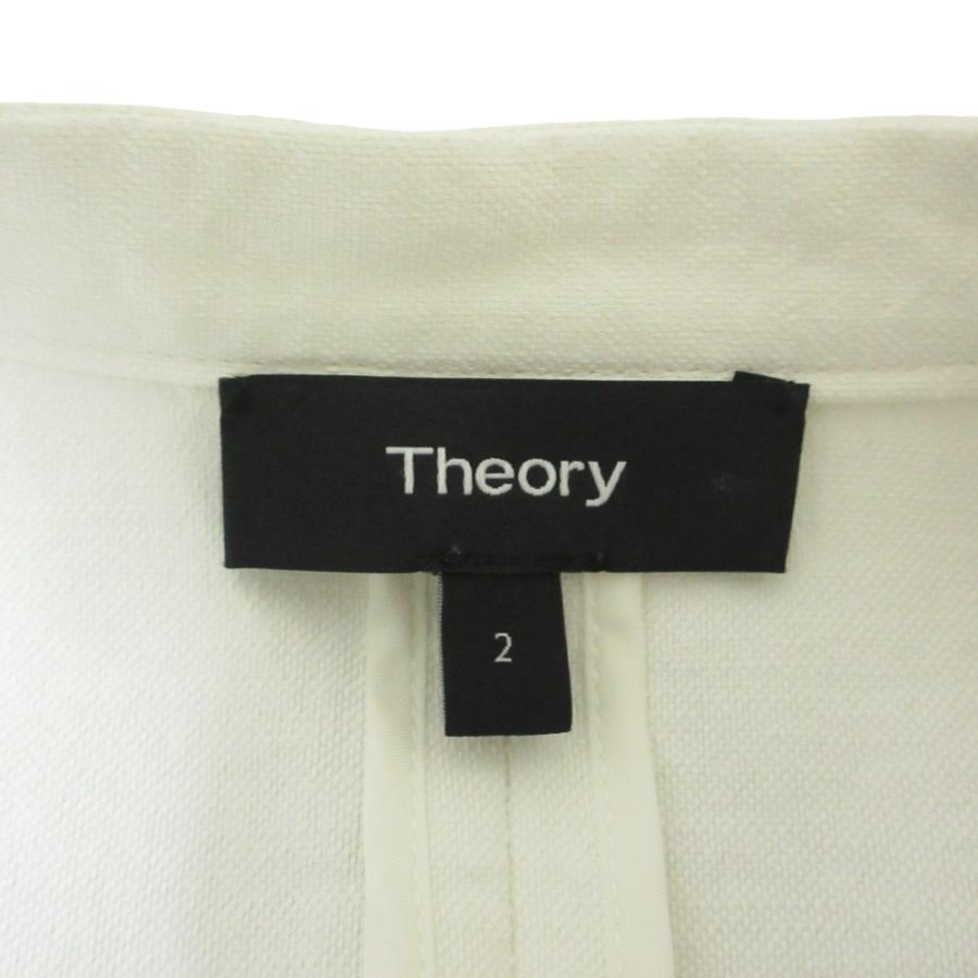 theory（セオリー） 良品 BOSHELL リネンブレンド カラーレスジャケット 2 ホワイト レディース 古着 中古 : ブランド古着の ...