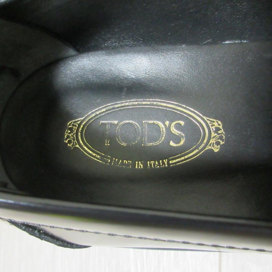 美品 TOD'S トッズ Tタイムレス レザー ローファー シューズ 37 約24cm