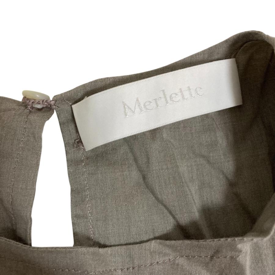 美品 Merlette マーレット MAIDA レーストリム ティアード ロングワンピース ドレス サイズXS グレー レディース 古着 中古_3