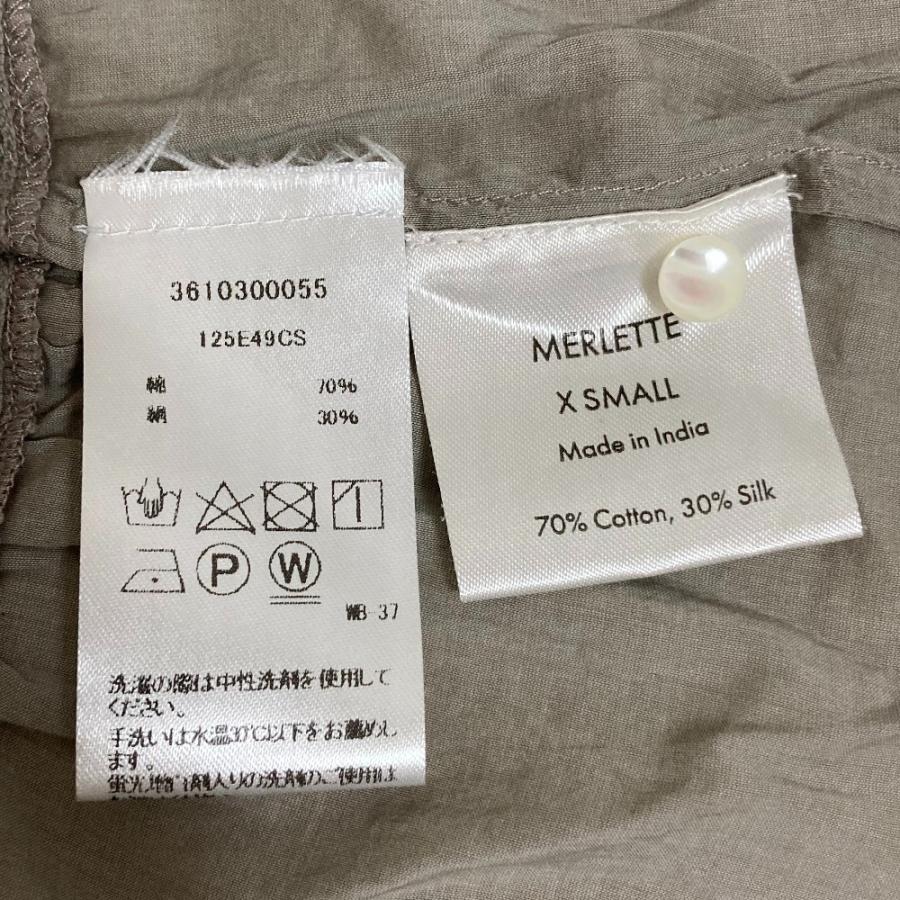 美品 Merlette マーレット MAIDA レーストリム ティアード ロングワンピース ドレス サイズXS グレー レディース 古着 中古_4