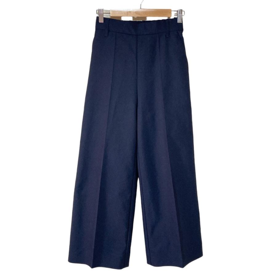 Yori 美品 24AW yori ヨリ ギャババギーワイドパンツ 36 ネイビー