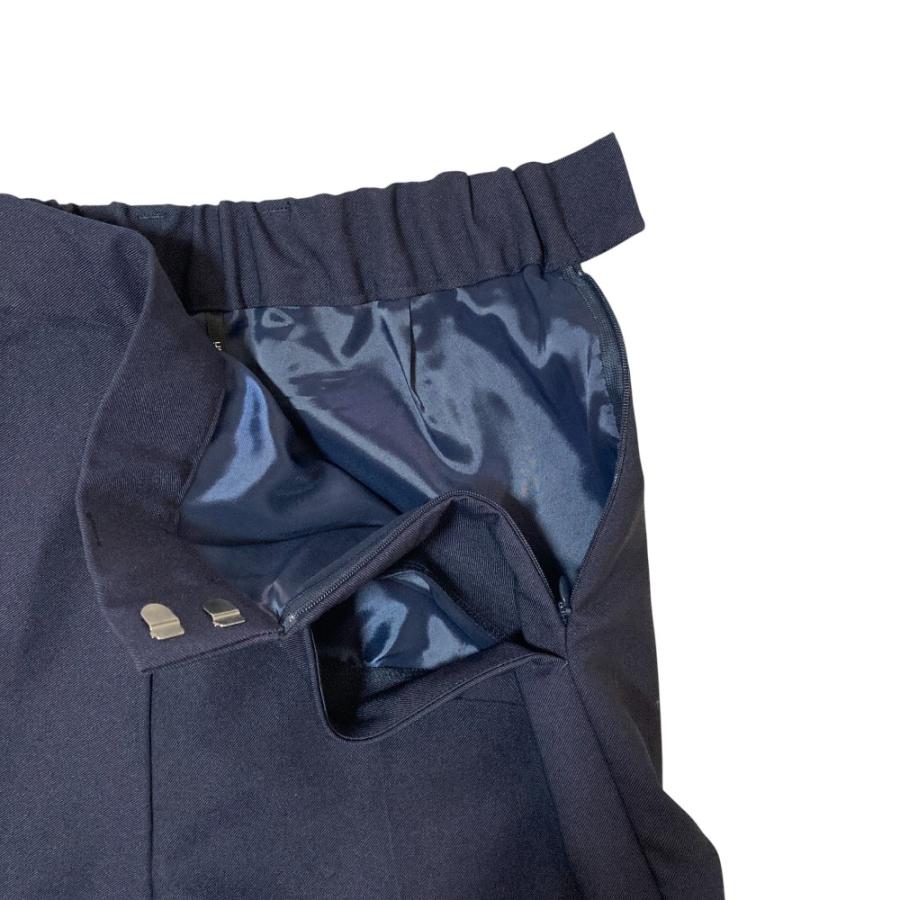 Yori 美品 24AW yori ヨリ ギャババギーワイドパンツ 36 ネイビー