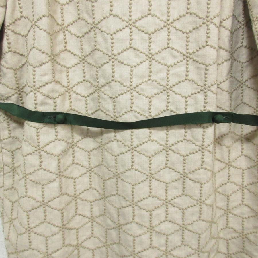 mina perhonen（ミナペルホネン） 美品 SUGAR 七分袖 膝丈 刺繍