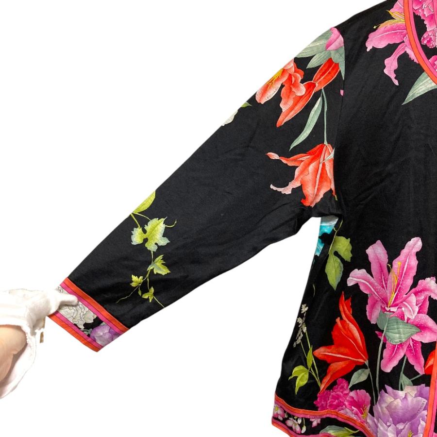 LEONARD FASHION 美品 レオナールファッション 金釦 フラワープリント