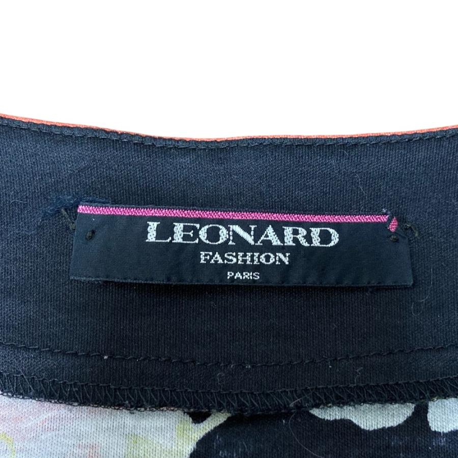 LEONARD FASHION 美品 レオナールファッション 金釦 フラワープリント