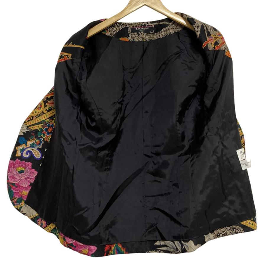 LEONARD FASHION 美品 レオナールファッション フラワージャガード 