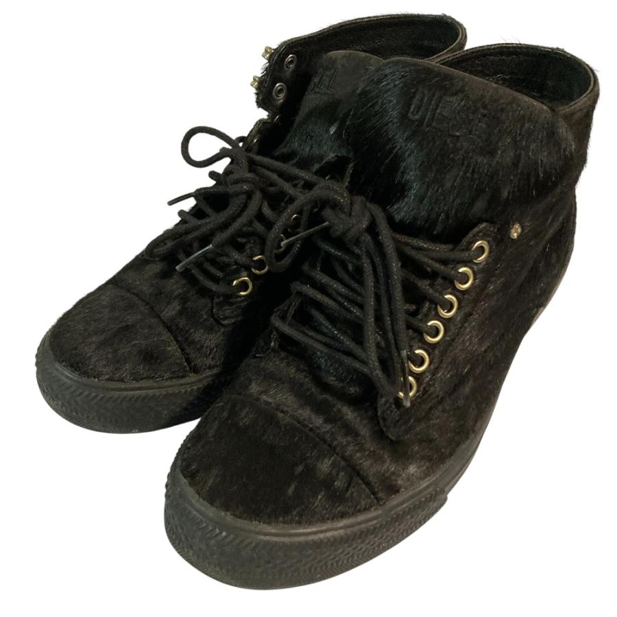 DIESEL（ディーゼル） 美品 PERSIS W ハラコ ハイカットスニーカー