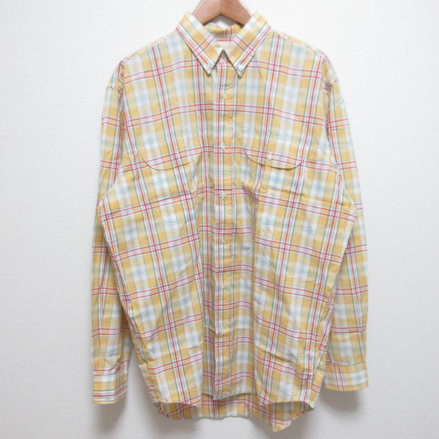 Karl Helmut 良品 カールヘルム チェック BDシャツ サイズL イエロー