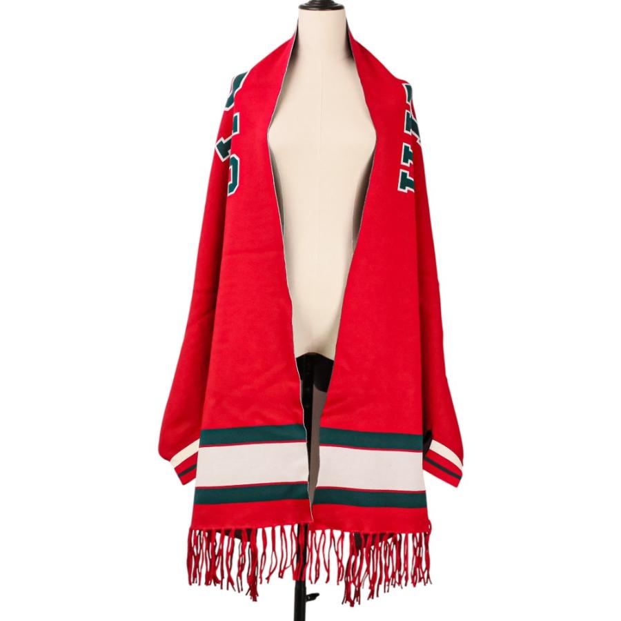 美品 HYSTERIC GLAMOUR ヒステリックグラマー ロゴジャガード ショールカーディガン 01183ND05 F レッド レディース 古着 中古 USED HYSTERIC GLAMOUR（ヒステリックグラマー） 美品 ロゴジャガード