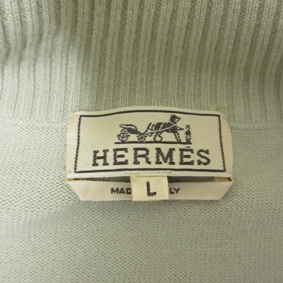 HERMES（エルメス） 良品 エルボーパッチ ジップニットブルゾン