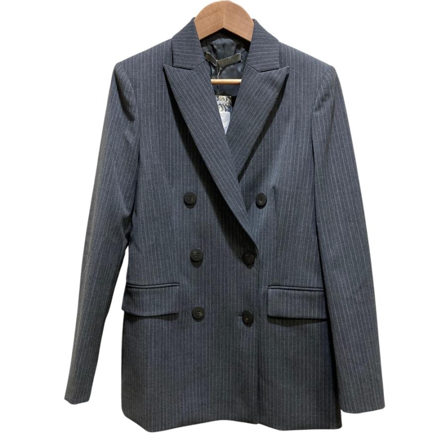 未使用 23AW Theory luxe セオリーリュクス EDEN ダブルブレスト ジャケット パンツ スーツ セットアップ サイズ32 グレー レディース 古着 中古_1