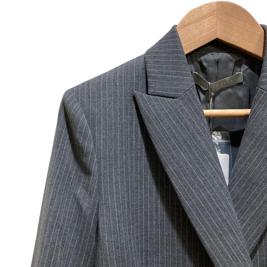 未使用 23AW Theory luxe セオリーリュクス EDEN ダブルブレスト ジャケット パンツ スーツ セットアップ サイズ32 グレー レディース 古着 中古_2